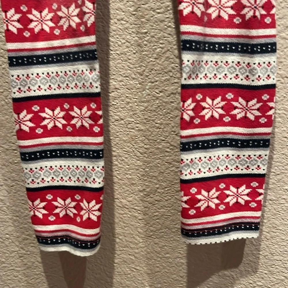 Gymboree Girl’s Holiday Print Christmas Snowflake leggings size 4T Fair Isle